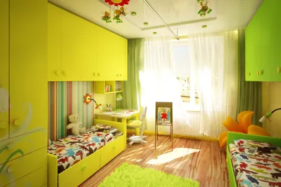 Дизайн детской комнаты для двух разнополых детей 12 кв.м: фото, идеи |  DomoKed.ru