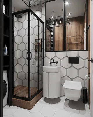 Дизайн ванной комнаты с душевой кабинкой - 68 фото