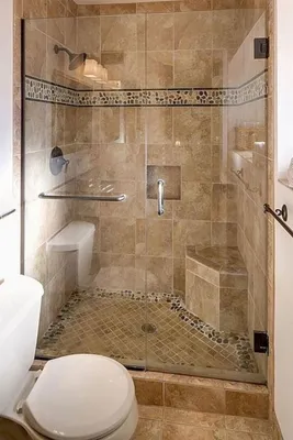 Интерьер в ванной с душевой: фото дизайна душевой кабины с перегородкой, 2  в 1