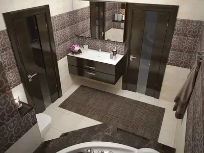 Интерьер ванной комната классика