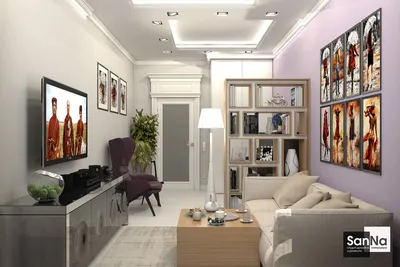 Дизайн интерьера и ремонт Двухкомнатной квартиры 58 кв м - Design Sanna