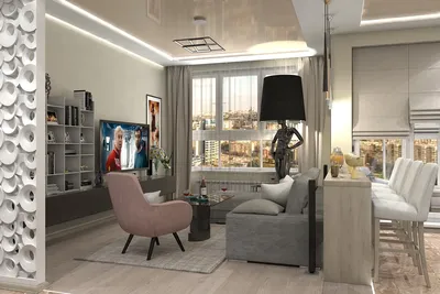 Дизайн интерьера двухкомнатной квартиры 60 м2 - Design Sanna
