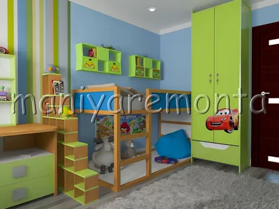 Ремонт детской комнаты для мальчика 56 фото