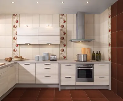 Кафель на кухне: отделка плиткой рабочей поверхности, фото дизайнерских  решений