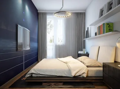Дизайн спальни 14 кв.м в современном стиле, планировка прямоугольной  спальни-гостиной, как обставить комнату