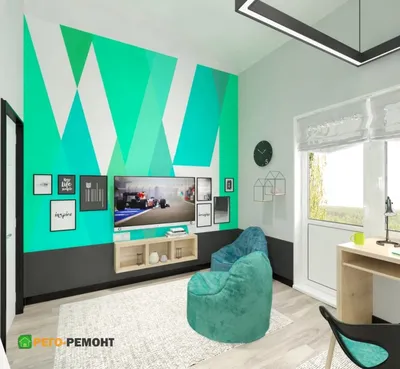 Дизайн комнаты для подростка в частном доме 109 м2 Саранск | Рего-ремонт  Саранск