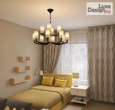 Дизайн интерьера спальни \"Спальня-гостиная 17 м2 для молодой семьи\" |  Портал Люкс-Дизайн.RU