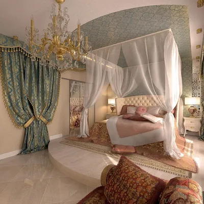 Дизайн спальни в Восточном стиле - 75 фото