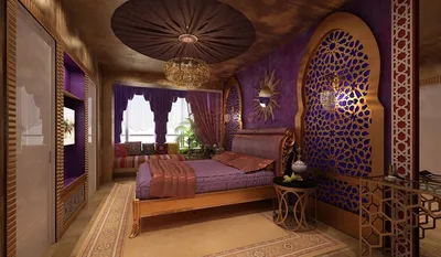 Интерьер комнаты в арабском стиле - 61 фото