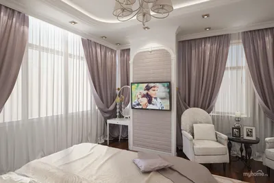 Дизайн спальни с двумя окнами на разных стенах фото » Современный дизайн на  Vip-1gl.ru