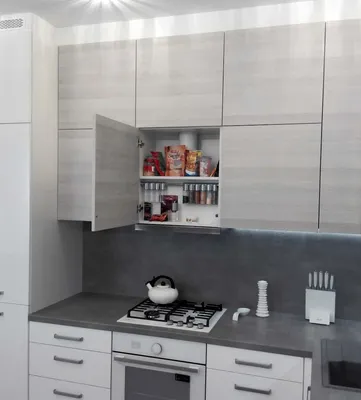 Современная п-образная кухня из ЛДСП \"Модель 650\" от GILD Мебель в  Петрозаводске - цены, фото и описание.