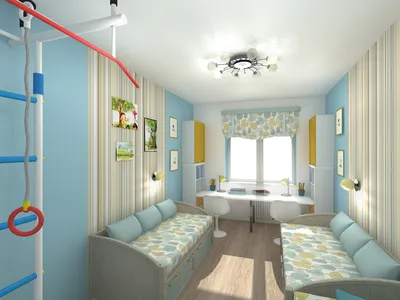 Детская комната для разнополых детей: зонирование помещения, интересные  идеи, варианты дизайна интерьера, фото