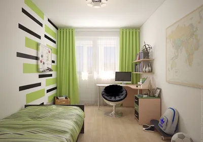 Дизайн комнаты для мальчика подростка. Светлые стены, зеленые акценты.  Дизайн и ремонт к… | Комната для мальчика, Идеи домашнего декора, Комната  для мальчика дизайн