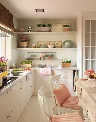 Маленькие кухни в стиле Прованс - 53 фото