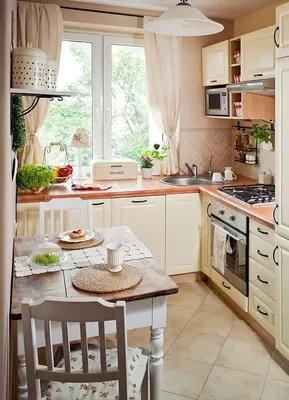 Дизайн небольшой кухни в частном доме - 70 фото