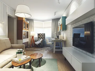 Интерьер однокомнатной квартиры: планировка, дизайн, мебель, освещение |  DIVAN.RU | Дзен