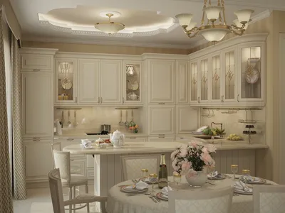 Кухня в классическом стиле (48 фото): интерьер в белом цвете, оформление с  патиной и другие идеи, видео и фото