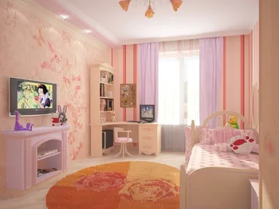 Дизайн обоев детской комнаты » Картинки и фотографии дизайна квартир,  домов, коттеджей