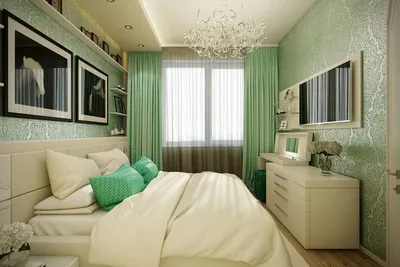 Прямоугольная комната дизайн спальни - 68 фото