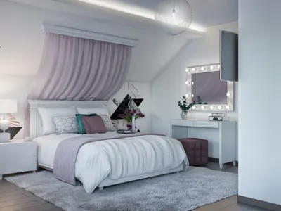 спальня #девичья #зеркало #балдахин #дизайн #современный #розовый #bedroom  #girl #mirror #white #design #pink | Bedroom interior, Inside home, Bedroom  design