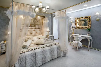 Фото дизайн интерьера спальни реализованной в Кирове