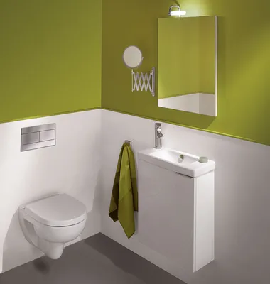Дизайн маленького туалета от французской компании Jacob Delafon |  Фотографии интерьера