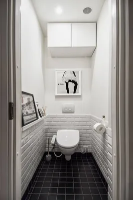 Туалеты в скандинавском стиле с полом из керамической плитки – 135 лучших  фото-идей дизайна интерьера туалета | Houzz Россия
