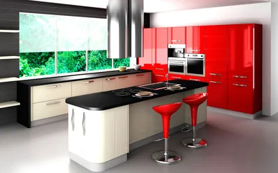Черно-красная кухня (50 фото дизайна) — Блог о строительстве и ремонте