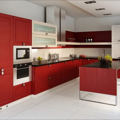 Красно-белая кухня: 70 фото ярких идей интерьера, комбинации цвета и выбор  обоев