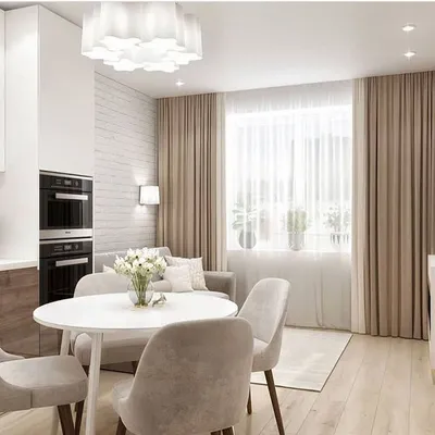 Идеи для кухни-гостиной в Instagram: «🔸Кухня-гостиная 17 кв.м.🔸 ⠀ Дизайнер  @gandiint_design86 ⠀ Ставьте лайк,если… | Интерьер кухни, Интерьер,  Планировки гостиной