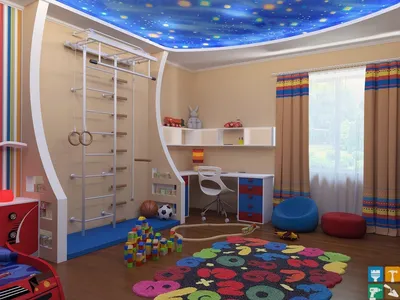Ремонт детской комнаты для мальчика - 58 фото
