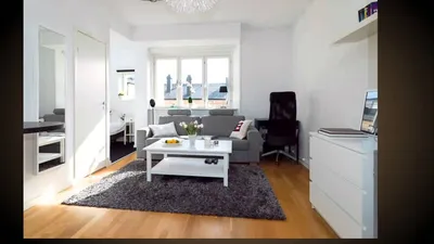 Дизайн маленькой квартиры студии на 30 кв. м в Европе с мини спальней -  YouTube