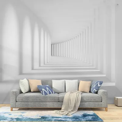 3D обои современный минималистичный белый коридор удлиняющиеся обои дизайн  интерьера для гостиной спальни Декор - купить по выгодной цене | AliExpress