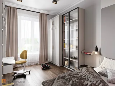Фото детская комната из проекта «Квартира с стиле неоклассика, ЖК «Остров»,  95 кв.м.» | Дизайн, Дизайн интерьера спальни, Интерьер