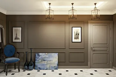 Идеи для декора стен в квартире молдингами | Дизайн интерьера | Дзен