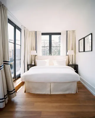 Длинная спальня - 55 фото удачного дизайна в современном стиле