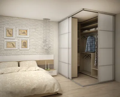 Современные шкафы в спальню (110 фото): встроенные, радиусные, большие и  маленькие шкафы
