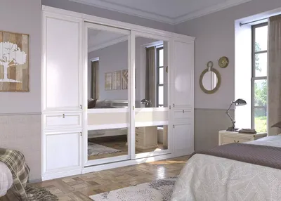 Купить белые шкафы в спальню классика от производителя — на заказ по  индивидуальным размерам. Фабрика мебели Mr.Doors