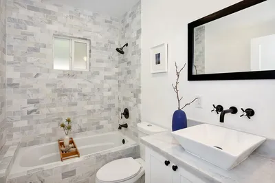 Черно-белая плитка в ванной: идеи, фото | Советы экспертов