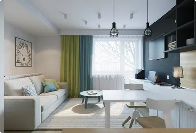 Дизайн: современная гостиная 25 м² - WikiHome