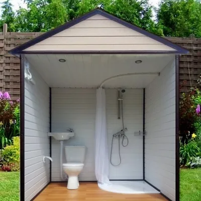 Туалет на даче с душем (87 фото) - фото - картинки и рисунки: скачать  бесплатно