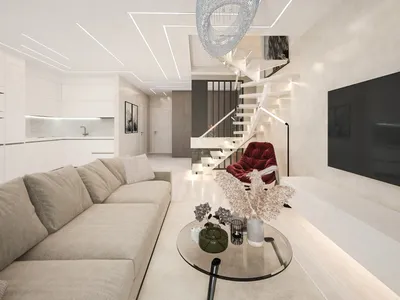 Дизайн интерьера двухуровневой квартиры в ЖК Гранд Хаус