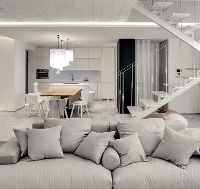 2023 ЗОНЫ ОТДЫХА фото зона отдыха в гостиной с большим серым диваном, Киев,  Дизайн-студия FORM