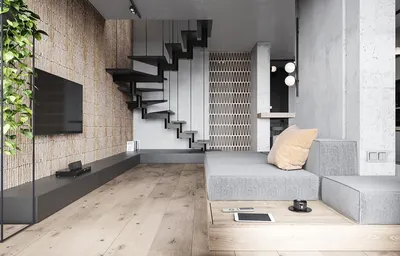 Минималистичная двухуровневая квартира во Львове, что впечатляет дизайном:  фото интерьера - Дизайн 24