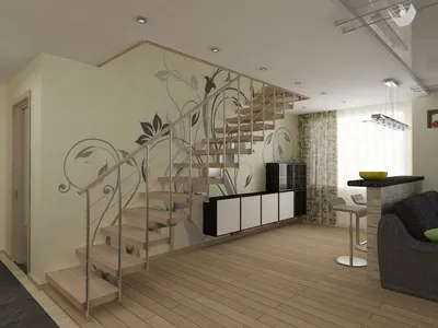 Дизайн интерьера двухуровневой квартиры: особенности оформления, лестница,  варианты дизайна, арт-деко, лофт, хай-тек | iLEDS.ru