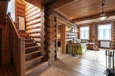 Интерьер деревянного дома +130 фото, современный дизайн интерьера -  ArtProducts