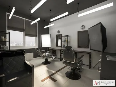 Дизайн-проект барбершопа (barbershop) в Санкт-Петербурге – фото и описание  интерьера от студии «А8»