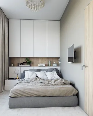 Дизайн интерьера маленькой спальни - 59 фото