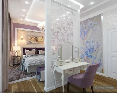 Дизайн прямоугольной спальни 20 кв.м. в классическом стиле | Студия Дениса  Серова