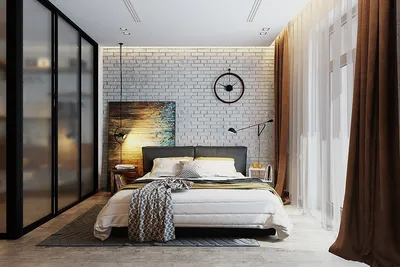 Дизайн спальни 20 кв м в современном стиле, интерьер с гардеробной